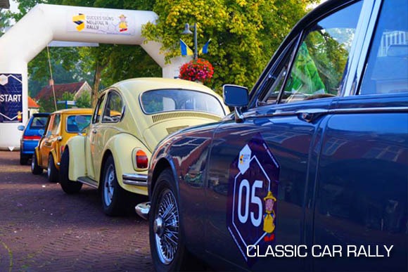 Classic car rally als exclusief bedrijfsuitje