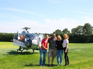 Jubileumfeest met helikopter vliegen