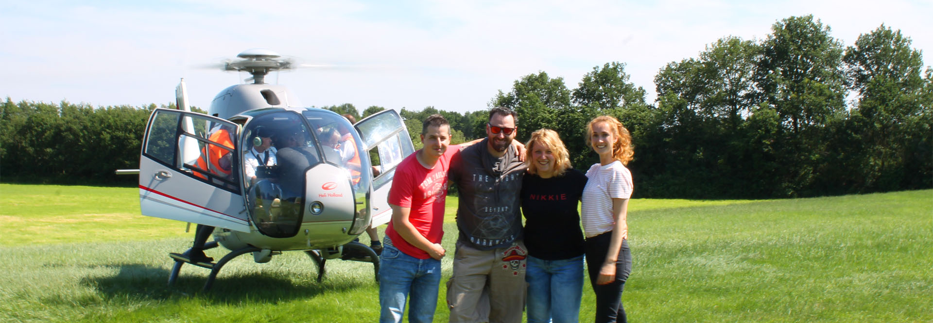 Jubileumfeest met helikopter vliegen