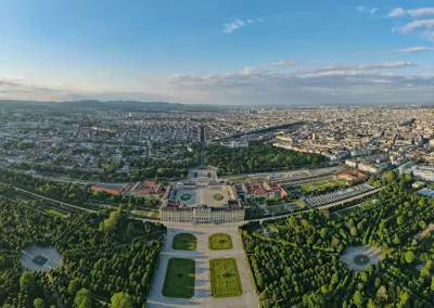 Luchtfoto van de stad Wenen