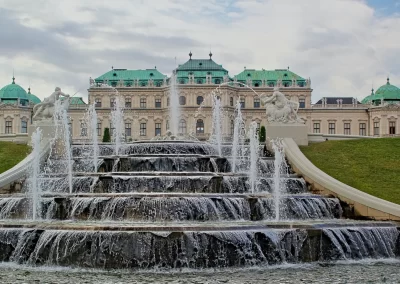 De fonteinen van het Koninklijk Paleis in Vienna