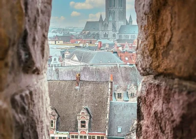 Het Gravensteen van Gent met een fantastisch uitzicht